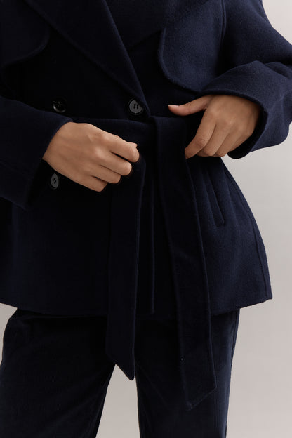 Caitlin Crisp | Teddy Cropped Trench - Navy