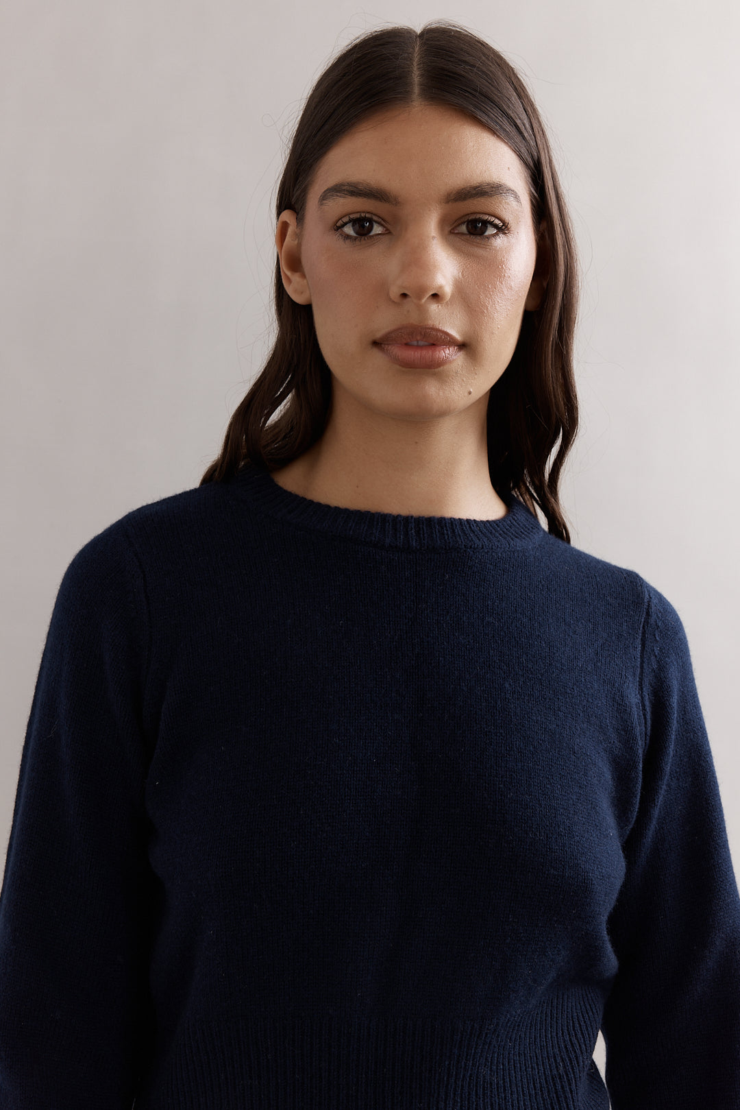 Caitlin Crisp | Frilly Crop Crew - Navy