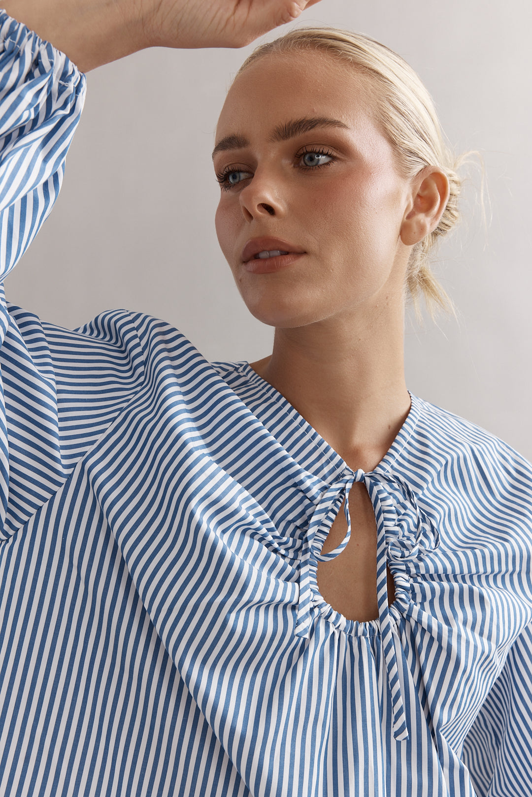 Caitlin Crisp | Drew Blouse - Denim Stripe