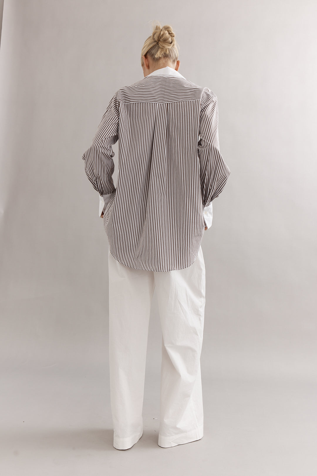 Caitlin Crisp | Varsity Shirt - Mocha Stripe