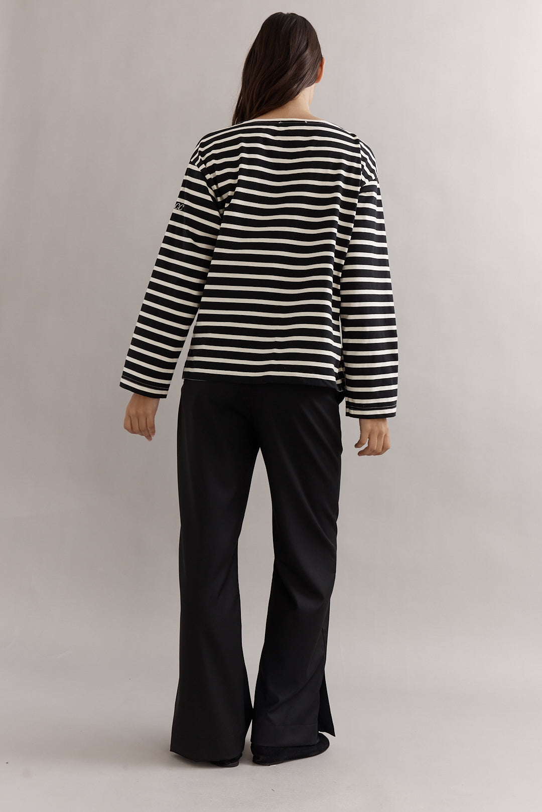 Caitlin Crisp | Marina Boat Neck - Black Stripe
