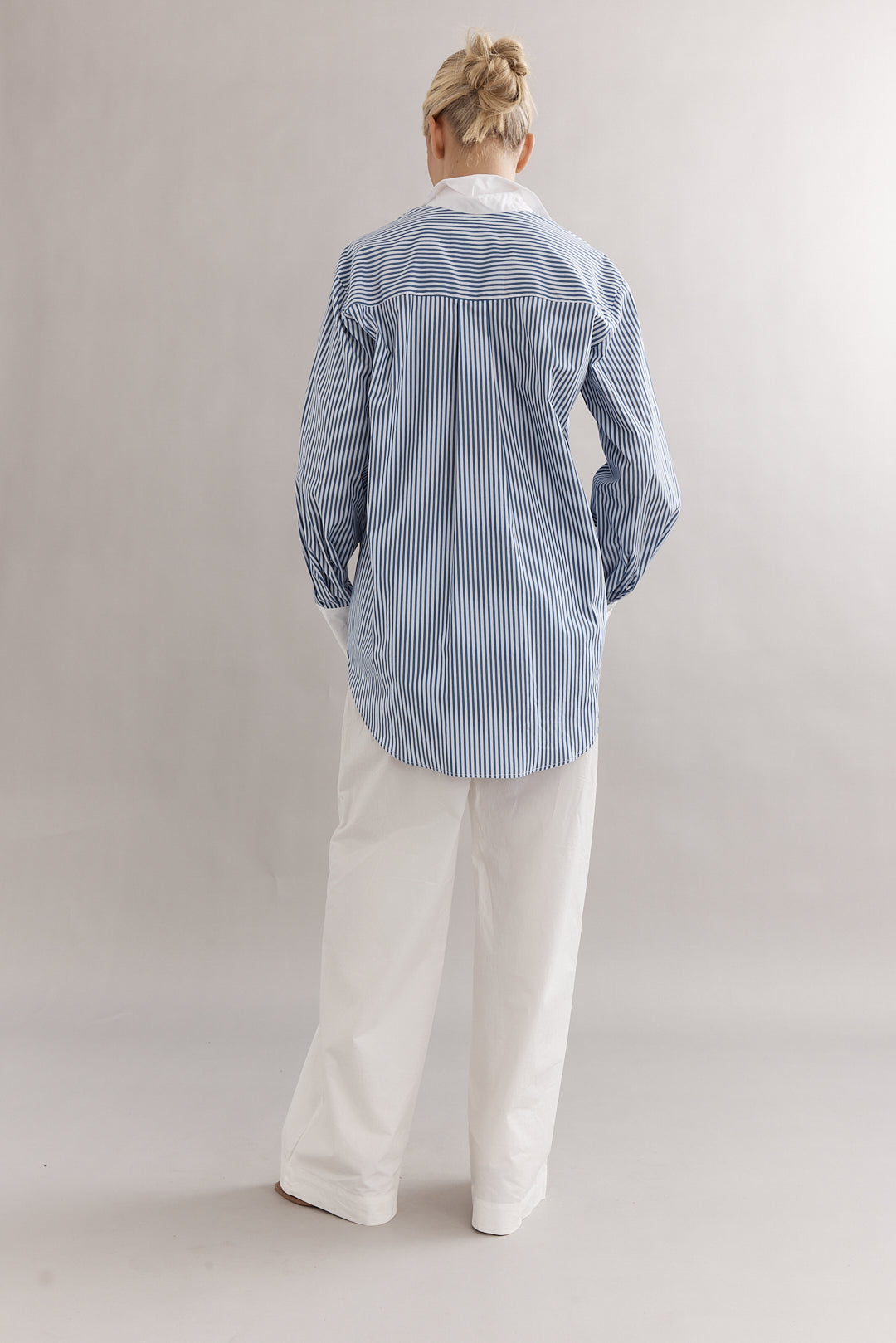 Caitlin Crisp | Varsity Shirt - Denim Stripe