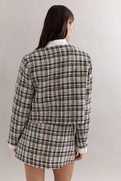 Caitlin Crisp | Twiggy Jacket - Onyx Tweed