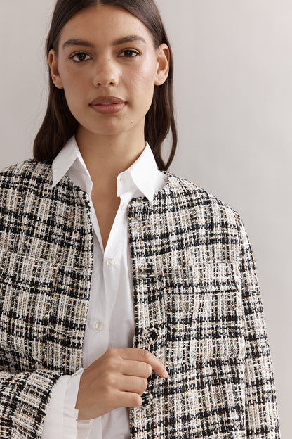 Caitlin Crisp | Twiggy Jacket - Onyx Tweed