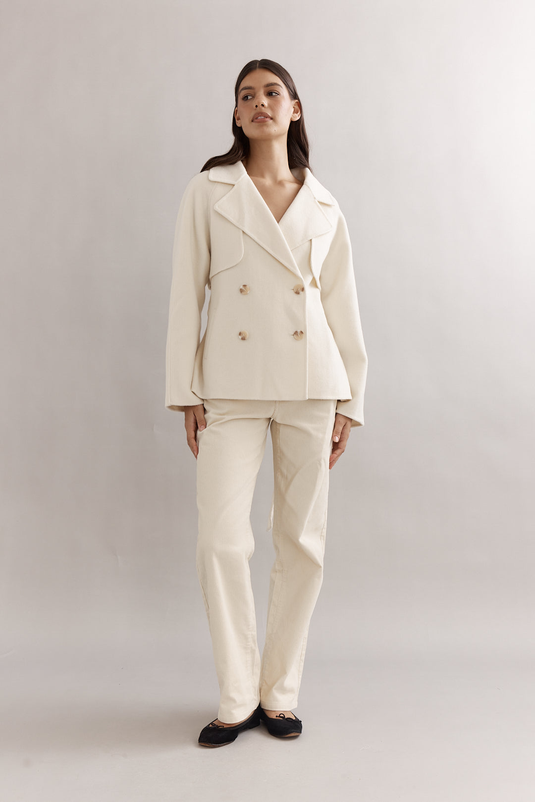 Caitlin Crisp | Teddy Cropped Trench - Ivory