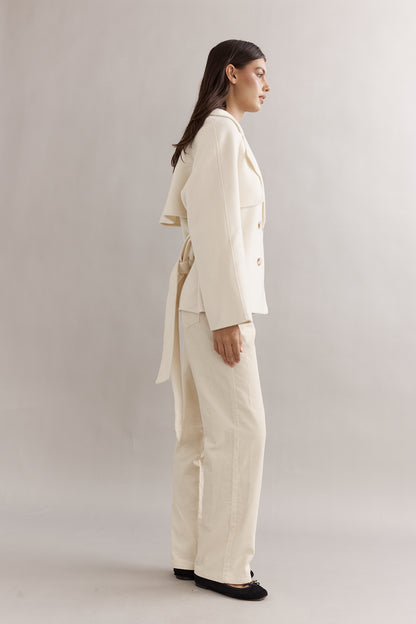 Caitlin Crisp | Teddy Cropped Trench - Ivory