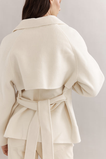 Caitlin Crisp | Teddy Cropped Trench - Ivory