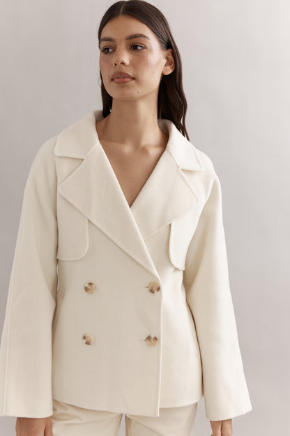 Caitlin Crisp | Teddy Cropped Trench - Ivory