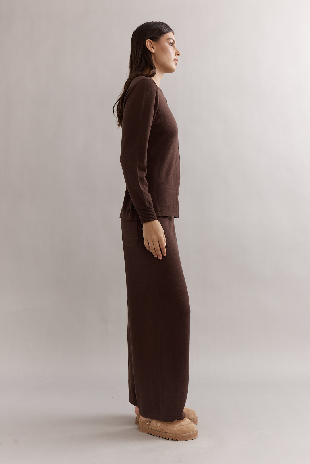 Caitlin Crisp | Angelina Merino Pant - Chocolate