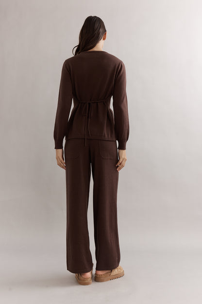 Caitlin Crisp | Angelina Merino Pant - Chocolate