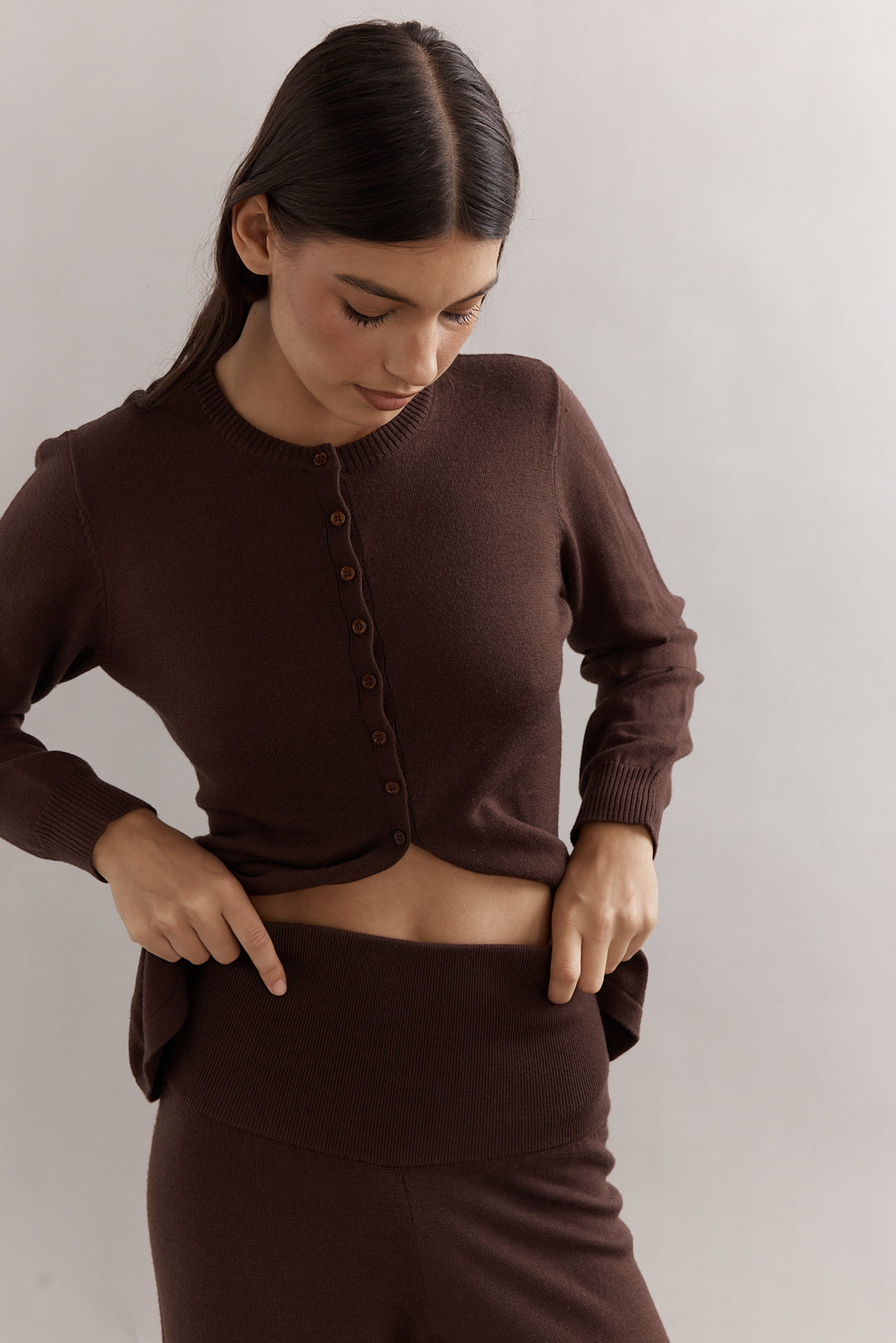Caitlin Crisp | Angelina Merino Pant - Chocolate