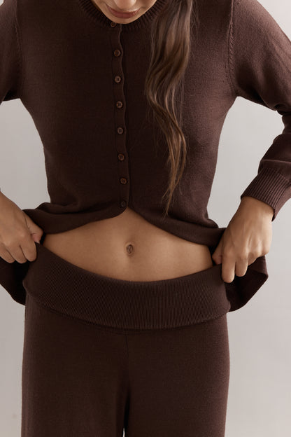 Caitlin Crisp | Angelina Merino Pant - Chocolate