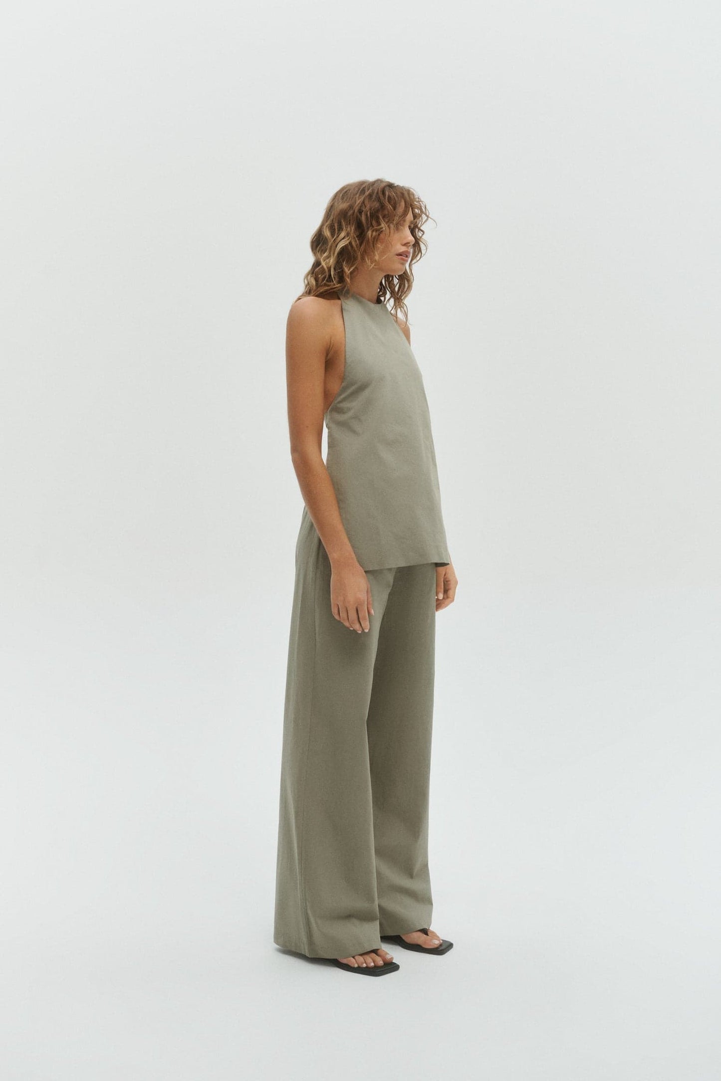 One Of Others | August Halter Top - Moss