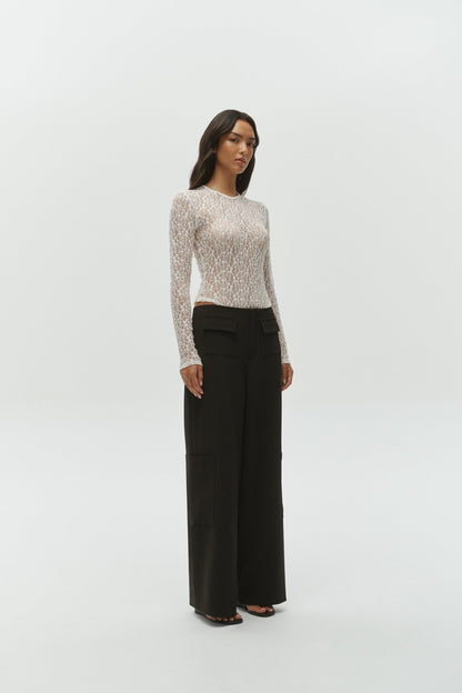 One Of Others | Leo Lace Bodysuit - White