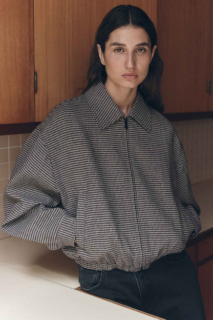 Assembly Label | Solana Wool Jacket - Brown Black Check