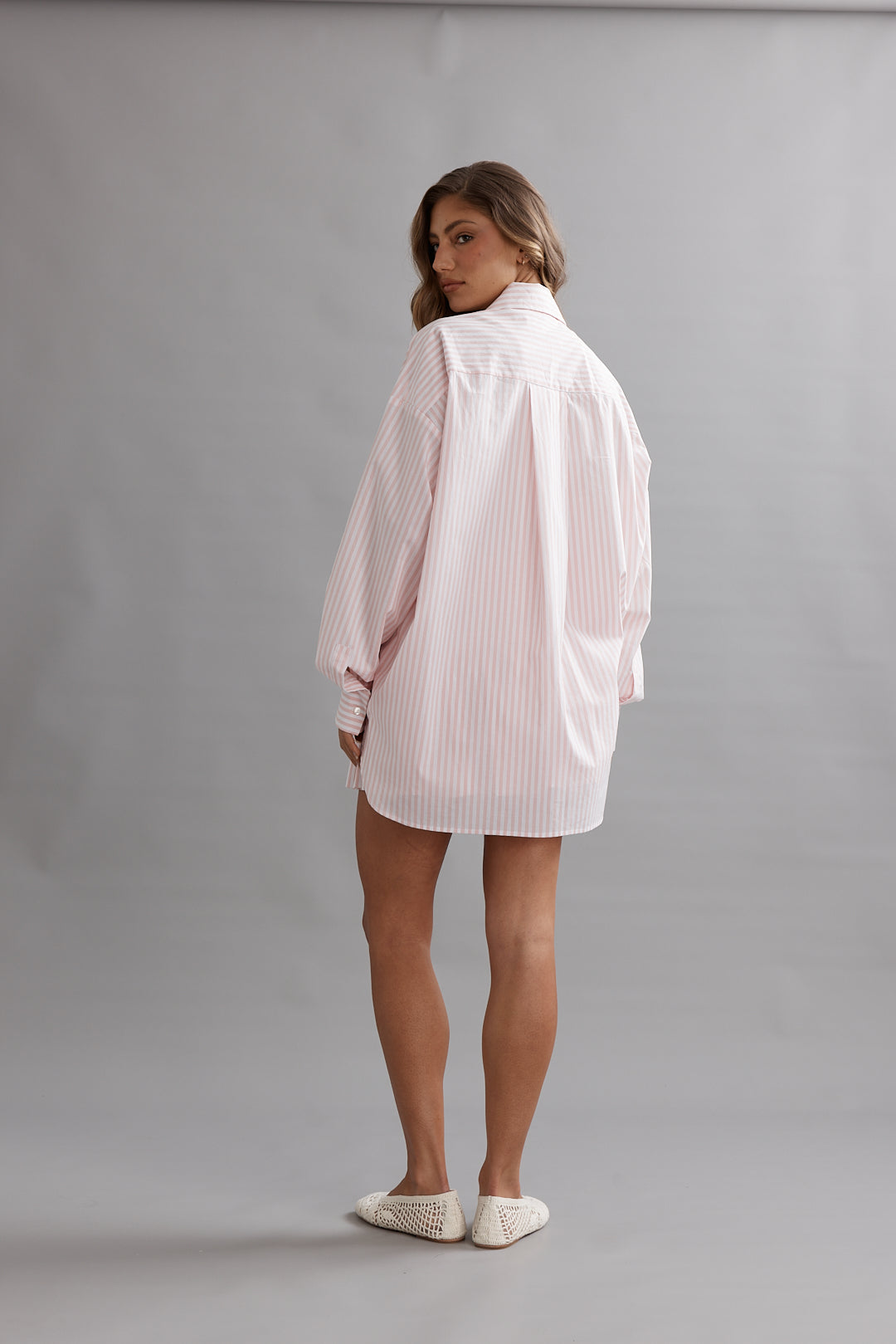 Caitlin Crisp | Lou Shirt - Pink/White Stripe