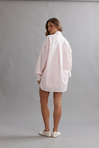 Caitlin Crisp | Lou Shirt - Pink/White Stripe