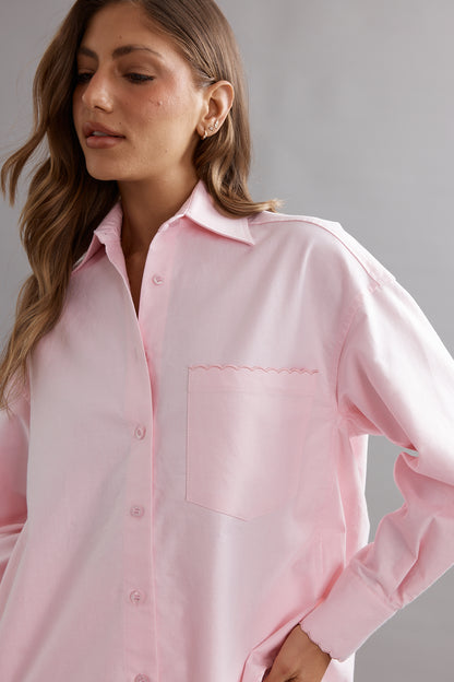 Caitlin Crisp | Scalloped Lou Shirt - Pink
