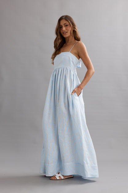 Caitlin Crisp | Lottie Dress - Blue Stripe