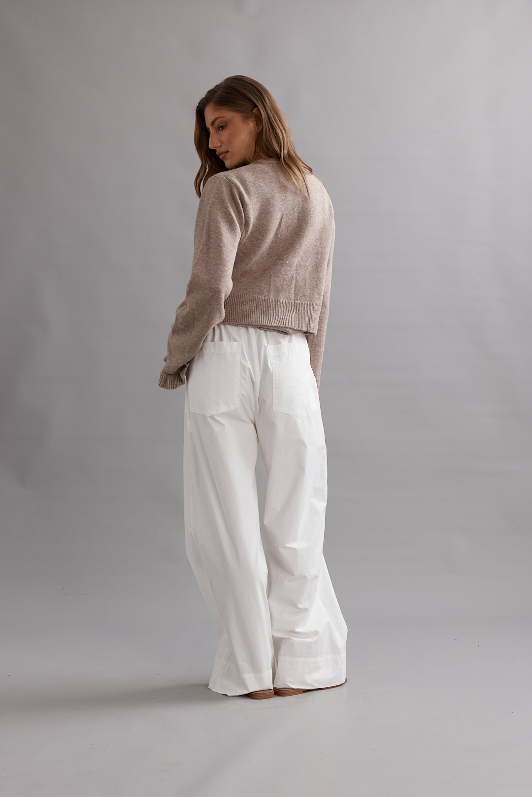 Caitlin Crisp | Frilly Crop Cardi - Walnut