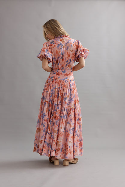 Caitlin Crisp | Sorrento Maxi Skirt - Pink Wildflower
