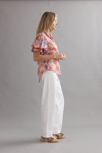 Caitlin Crisp | Soho Blouse - Pink Wildflower