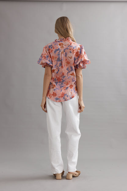 Caitlin Crisp | Soho Blouse - Pink Wildflower