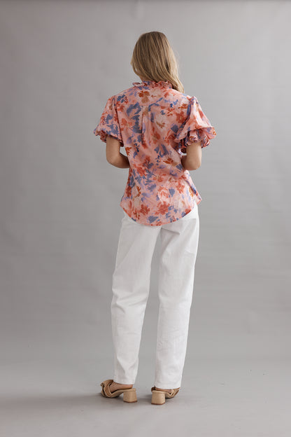 Caitlin Crisp | Soho Blouse - Pink Wildflower