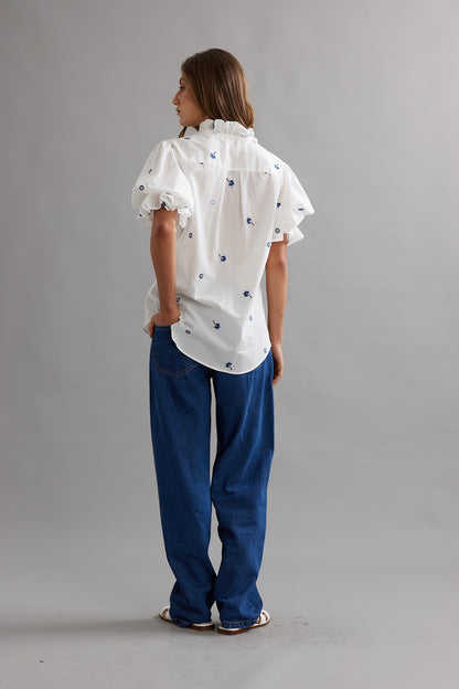 Caitlin Crisp | Soho Blouse - Bluebell Voile