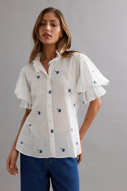 Caitlin Crisp | Soho Blouse - Bluebell Voile
