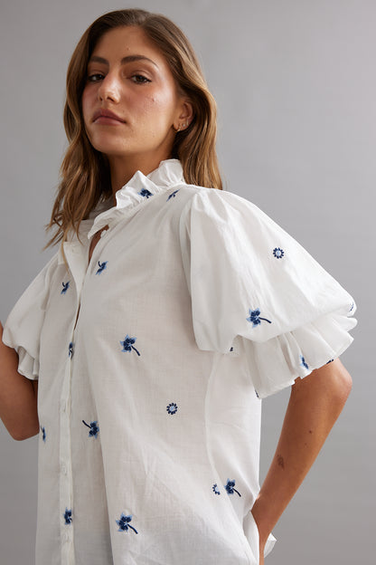 Caitlin Crisp | Soho Blouse - Bluebell Voile