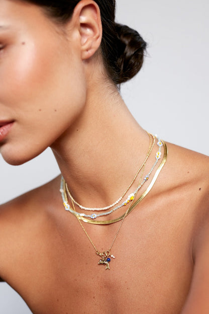 Anni Lu | Bluebell Bloom Necklace - Soft Blue