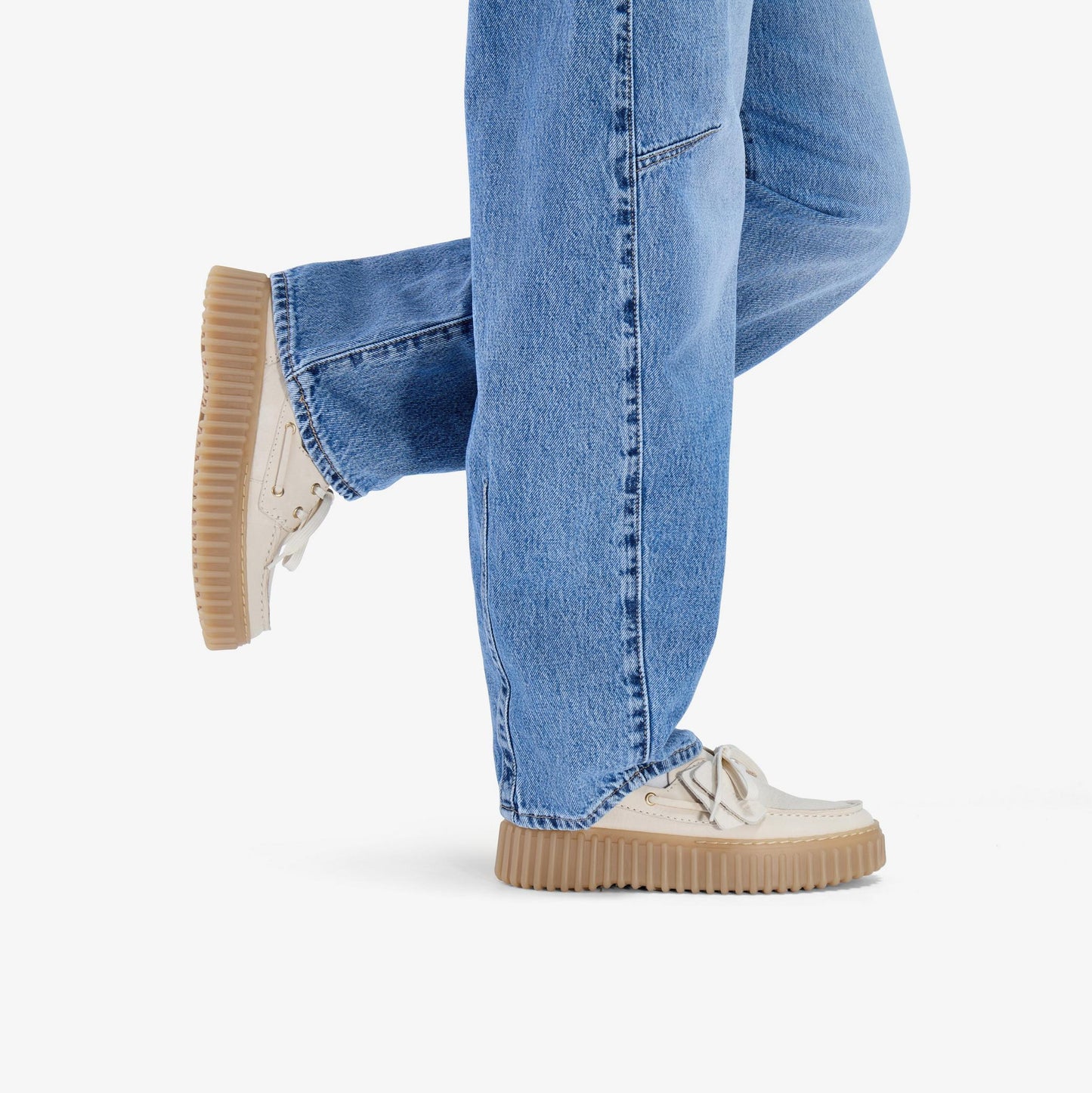 Clarks | Torhill Boat - Cream Nubuck
