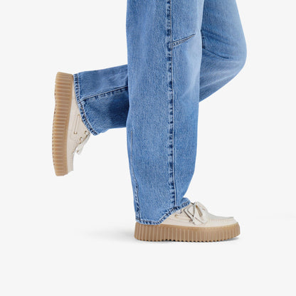 Clarks | Torhill Boat - Cream Nubuck