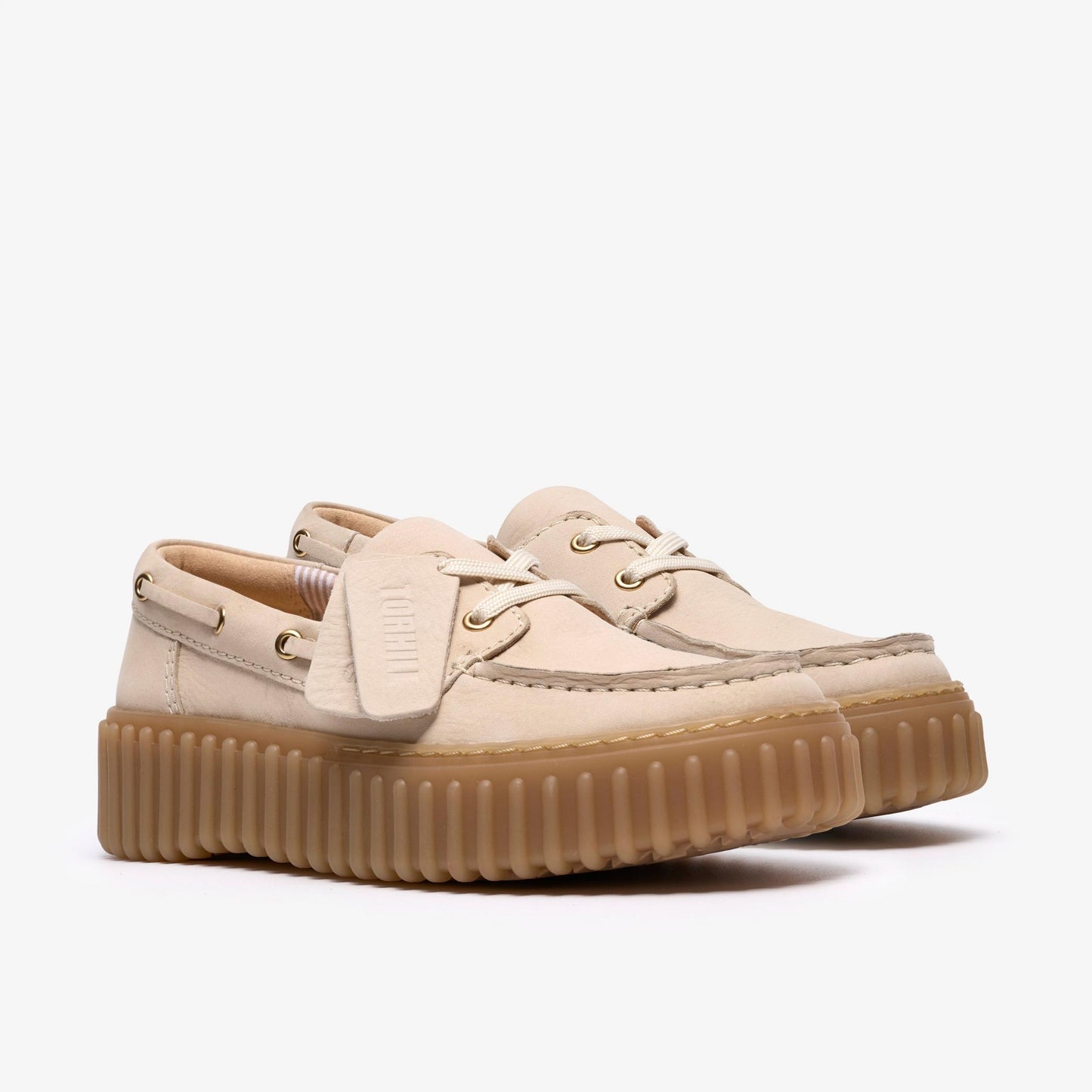 Clarks | Torhill Boat - Cream Nubuck