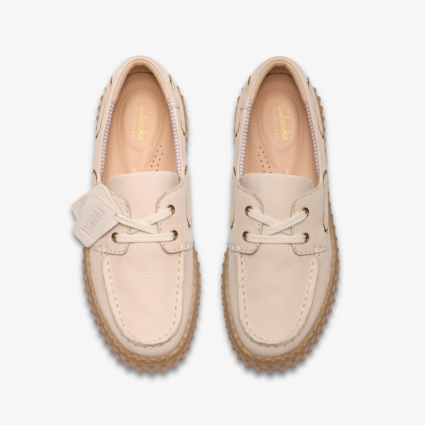 Clarks | Torhill Boat - Cream Nubuck