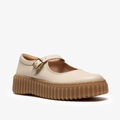 Clarks | Torhill Jane - Cream Leather