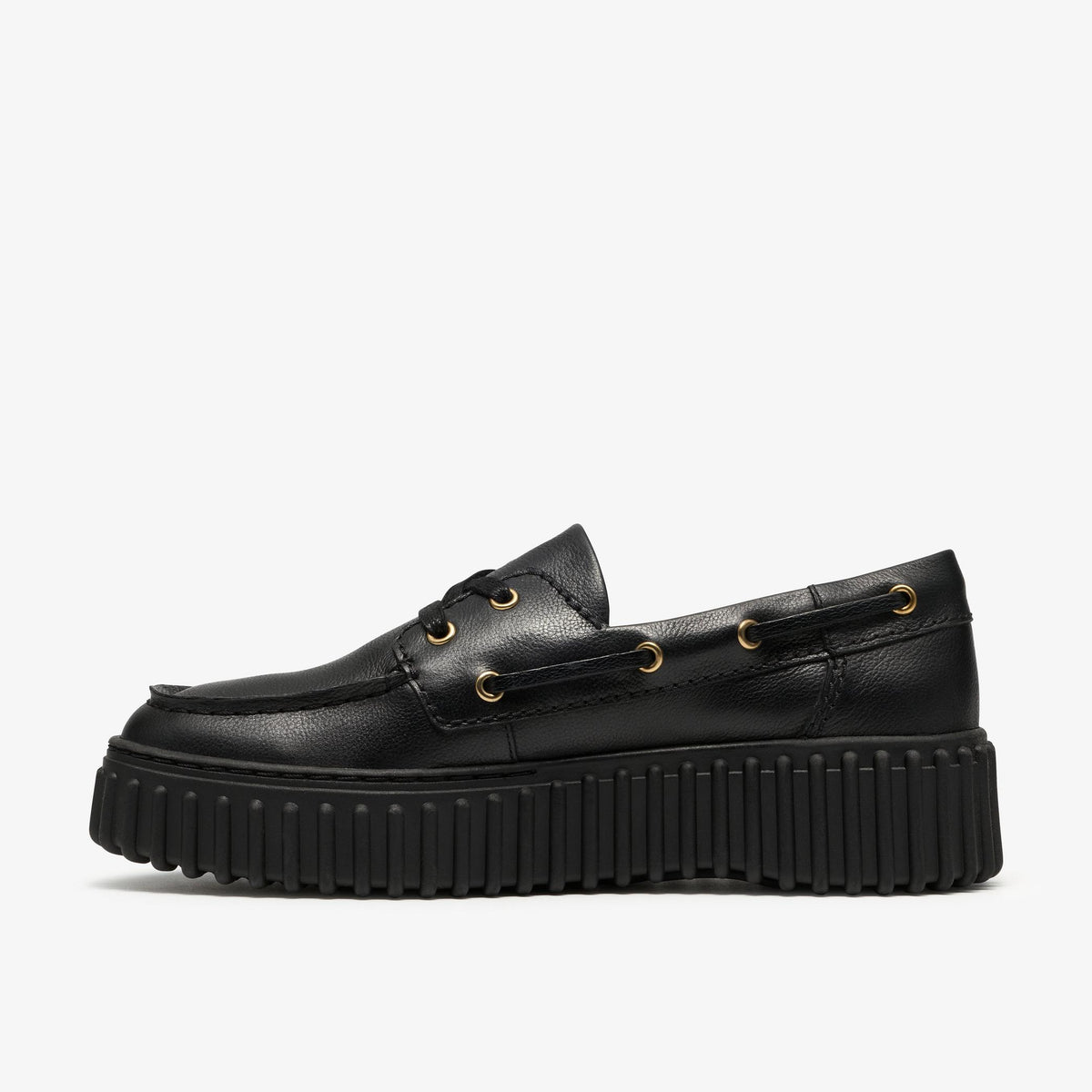 Clarks | Torhill Boat - Black Leather