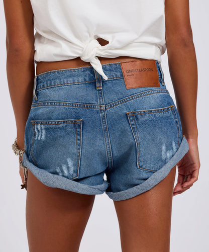 One Teaspoon | Bandits Low Waist Denim Short - Pacifica Blue
