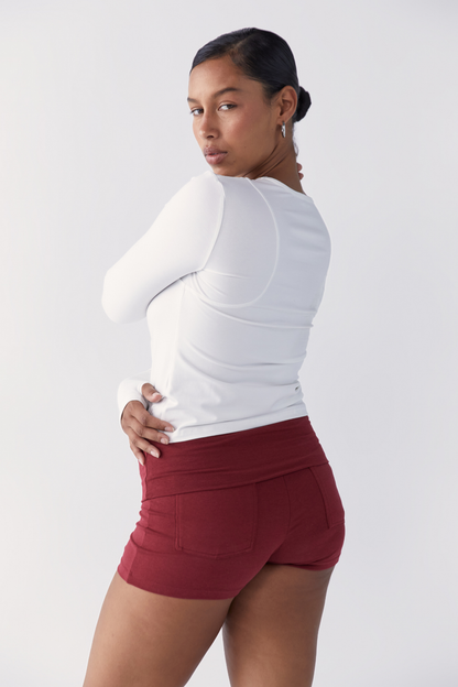 Pinky & Kamal | Motion Long Sleeve Top - White
