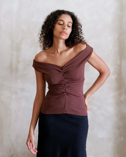 Dominique Healy | Niveah Tee - Chocolate