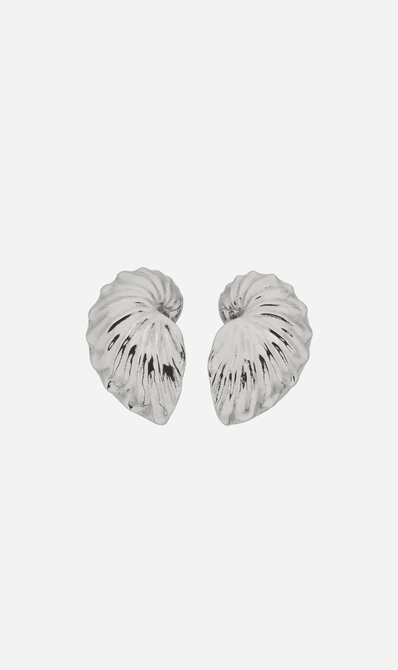 Zoe & Morgan | Paper Nautilus Earrings - Silver