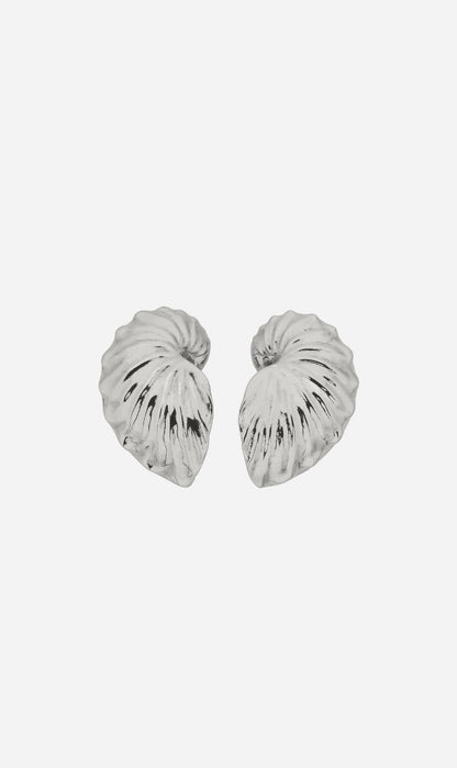 Zoe & Morgan | Paper Nautilus Earrings - Silver
