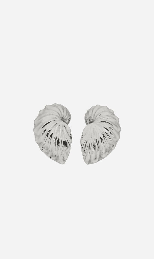 Zoe & Morgan | Paper Nautilus Earrings - Silver