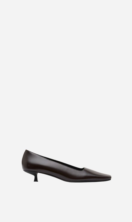 St Agni | Square Toe Pump - Coffee