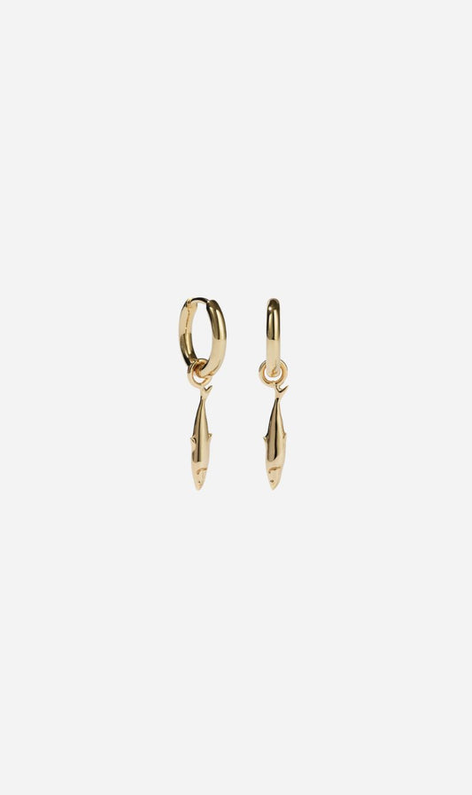 Meadowlark | Sardine Charm Earrings - Gold Plated