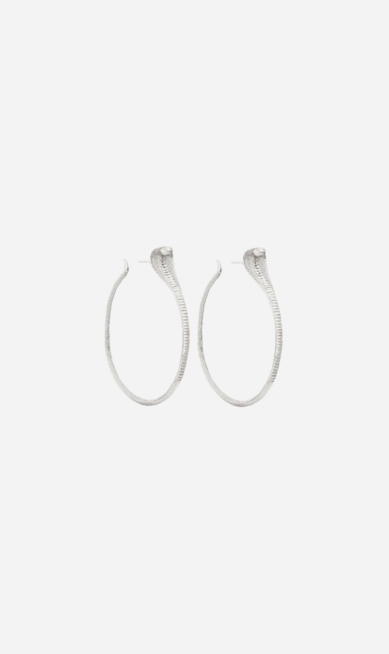 Zoe & Morgan  | Snake Hoops - Silver