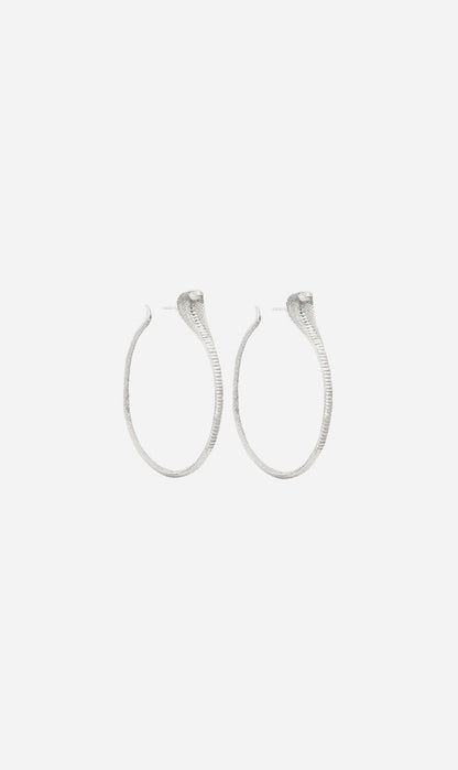Zoe & Morgan  | Snake Hoops - Silver