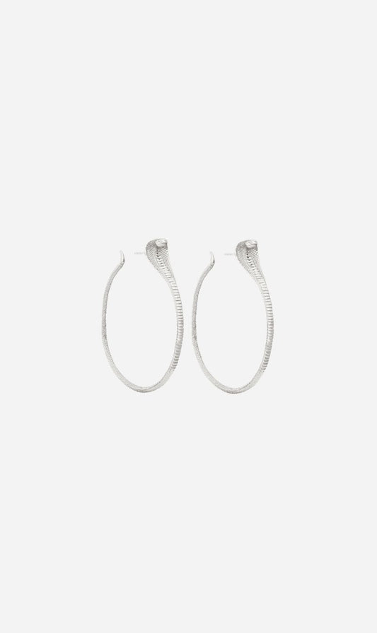 Zoe & Morgan  | Snake Hoops - Silver