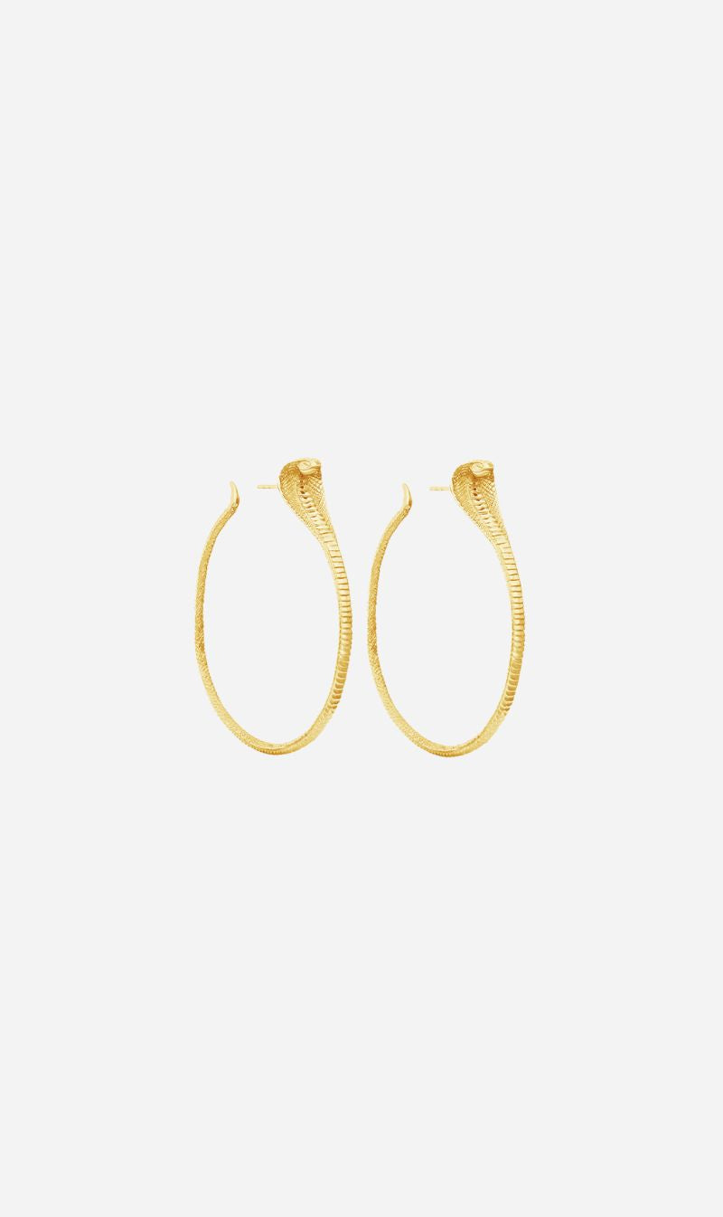 Zoe & Morgan | Snake Hoops - Gold